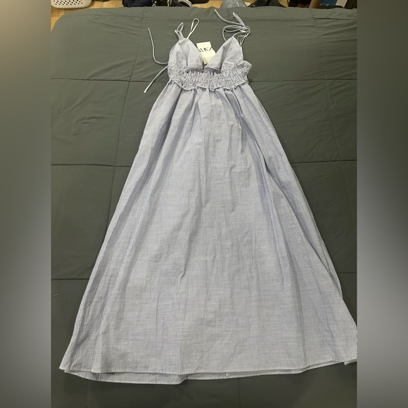 STRIPED MIDI DRESS - Picture 2 of 5